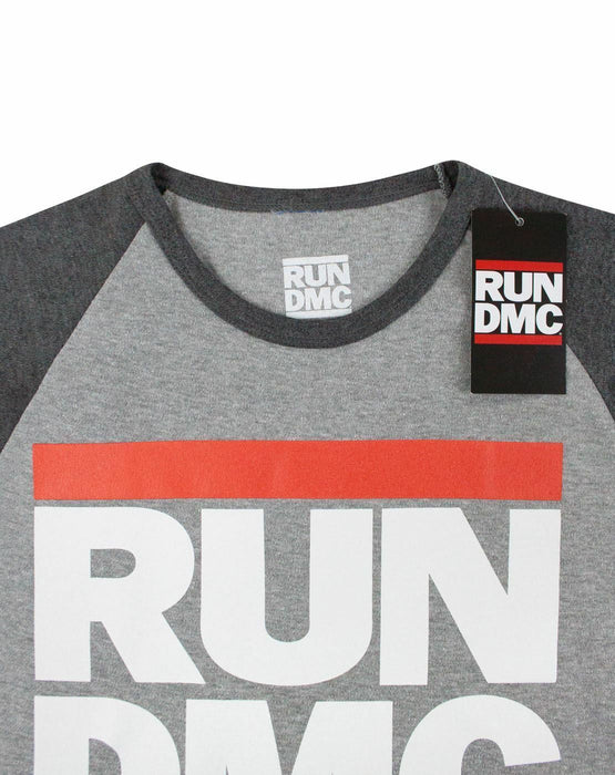 Run DMC Womens Grey Raglan Short Sleeved T-Shirt