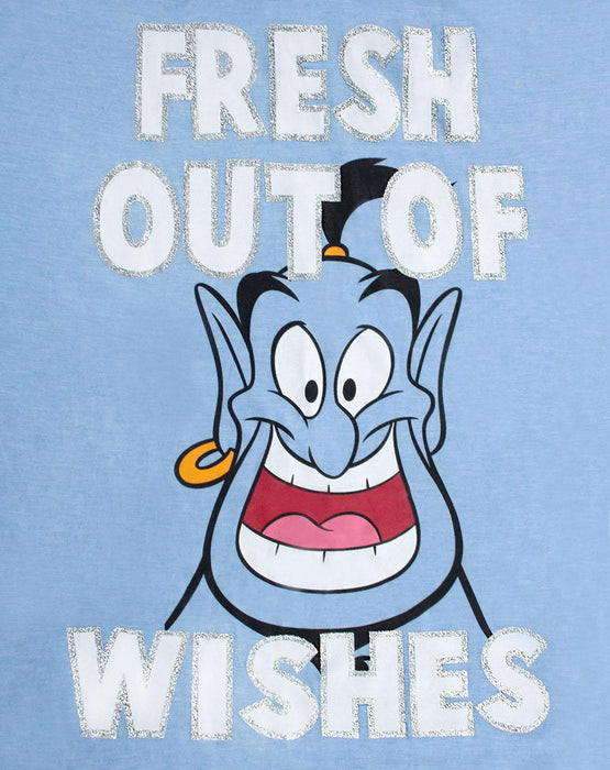 Disney Genie Womens Blue Short Sleeve Nightdress