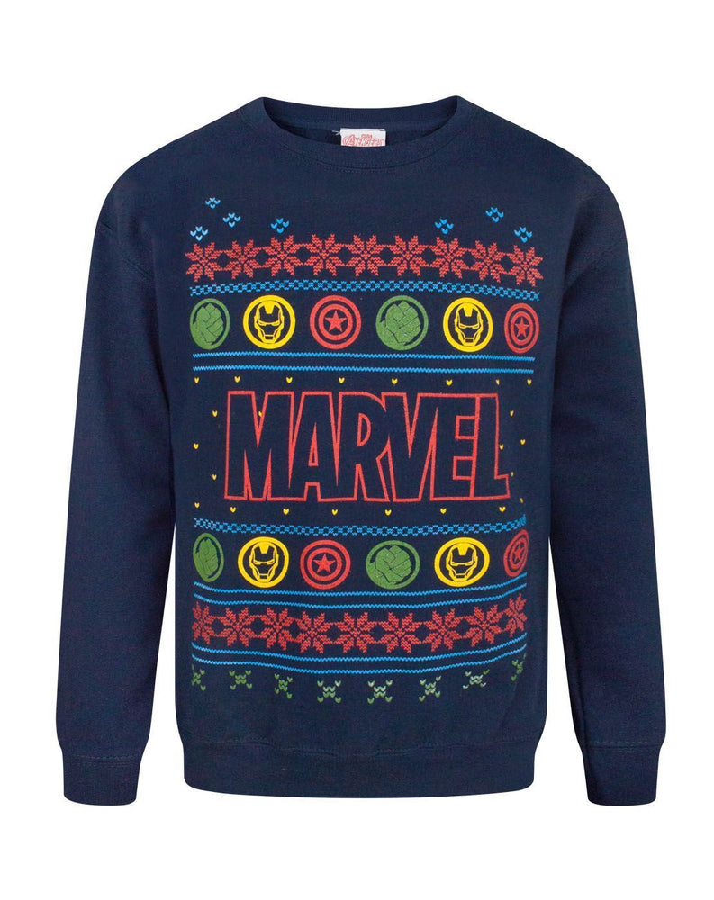 Marvel Logo Boy's Christmas Sweatshirt