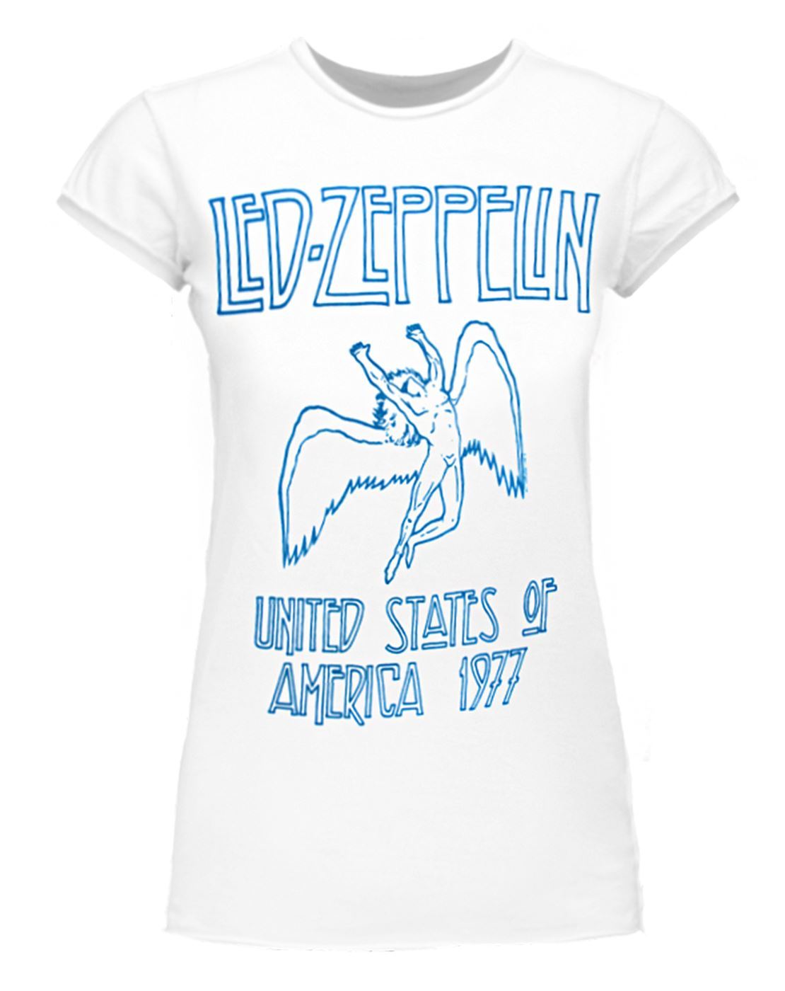 T-Shirt Homme Led Zeppelin - Charbon De Bois, Marque Amplified - Neuf Avec Étiquettes