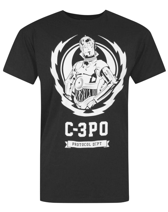 Star Wars C-3PO Lightning Crest Men's T-Shirt