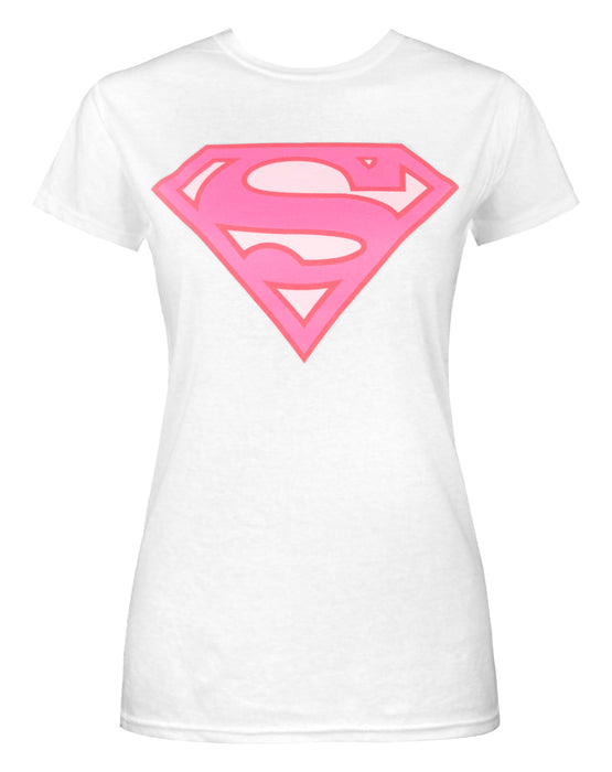 Superman Pink Logo Women's T-Shirt By Worn