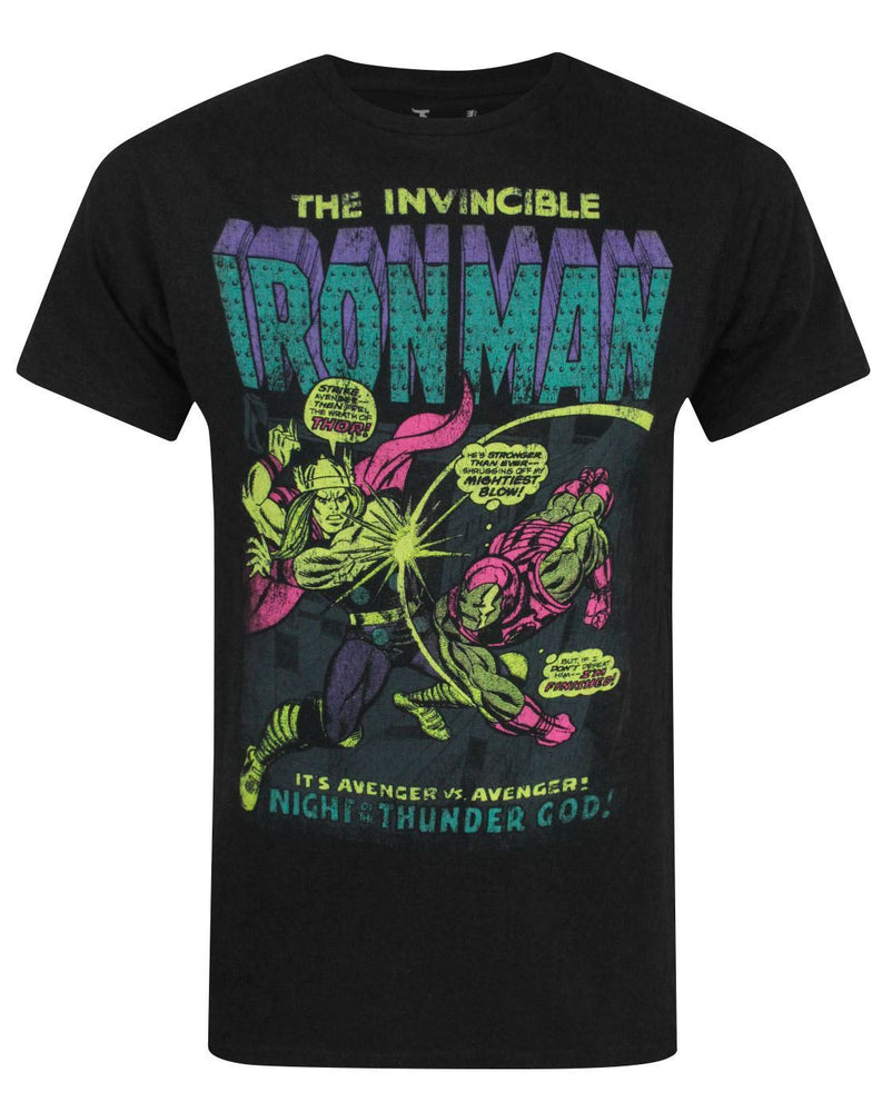 Jack Of All Trades Iron Man Neon Cover Men's T-Shirt