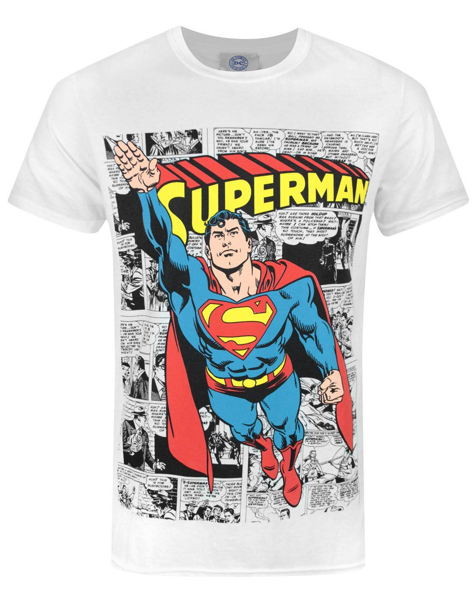 T-shirt Superman Cotton Division - 100% Coton, Col Rond, Homme, Style Décontracté