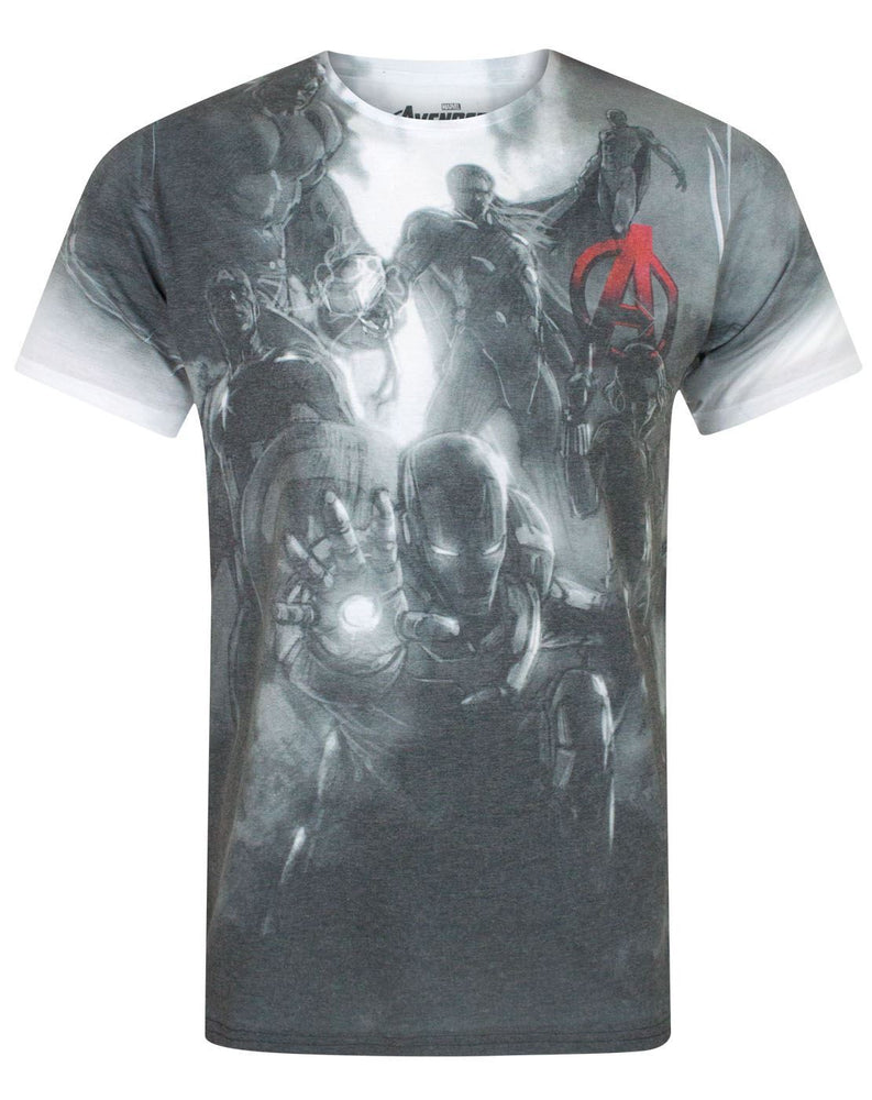 Avengers Age Of Ultron Montage Pocket Logo Sublimation Men's T-Shirt