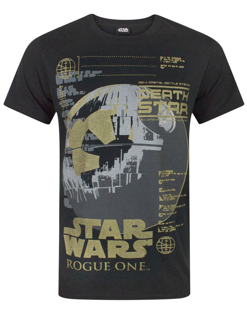 Star Wars Rogue One Metallic Death Star Men's T-Shirt