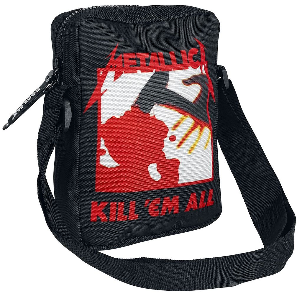 KILL EM ALL ALBUM BODY BAG - Cool band music bag features the cover from the Kill 'Em Alll Album perfect for music concert and event goers!