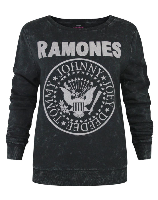 Amplified Ramones Seal Logo Women's Macrame Sweater
