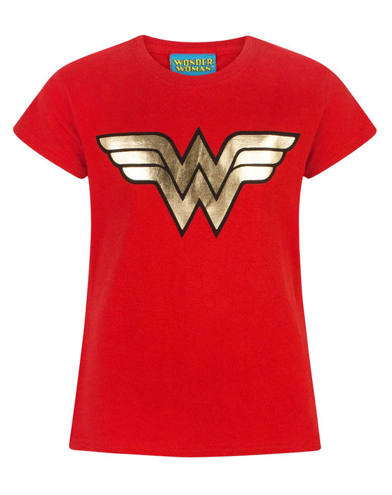 Wonder Woman Foil Logo Girl's T-Shirt