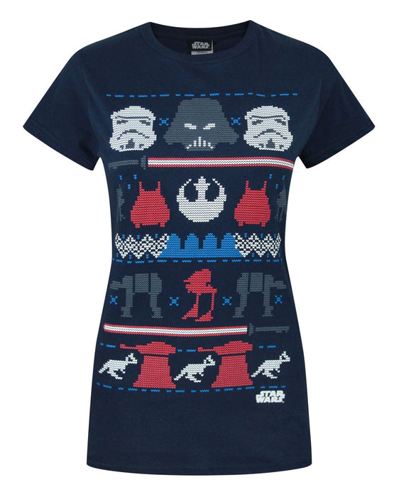 Star Wars Dark Side Fair Isle Christmas Women's T-Shirt
