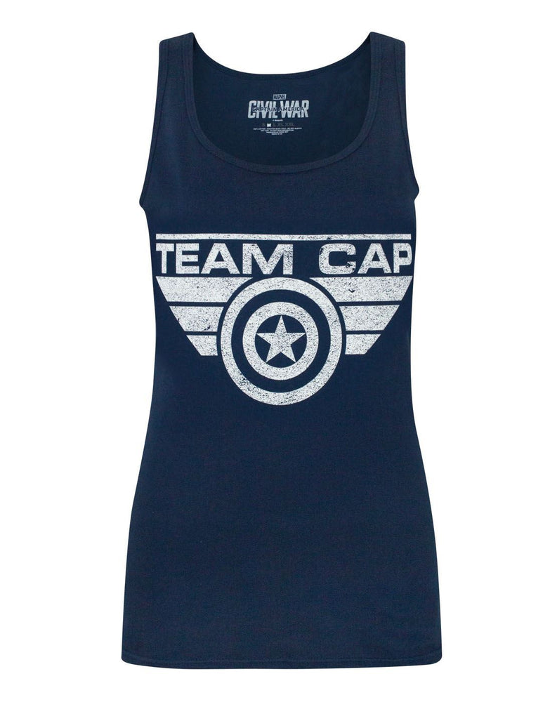 Captain America Civil War Team Cap Distressed Women's Vest