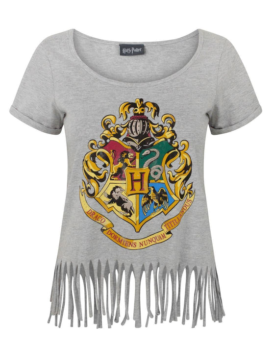 Harry Potter Hogwarts Crest Women's Fringe Top