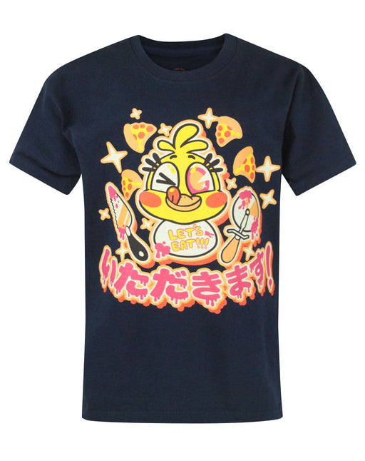 Five Nights At Freddy's Chica Chicadakimasu Kid's Navy T-Shirt