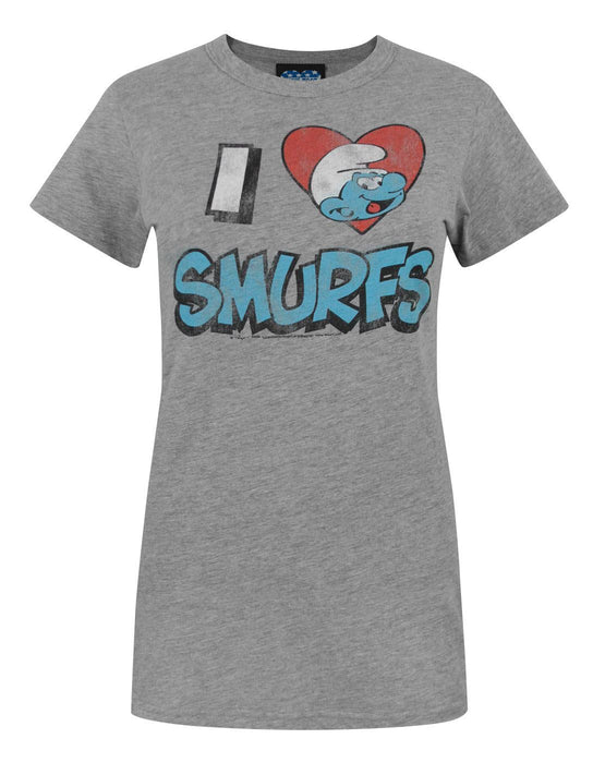 Junk Food Smurfs I Love Smurfs Women's T-Shirt