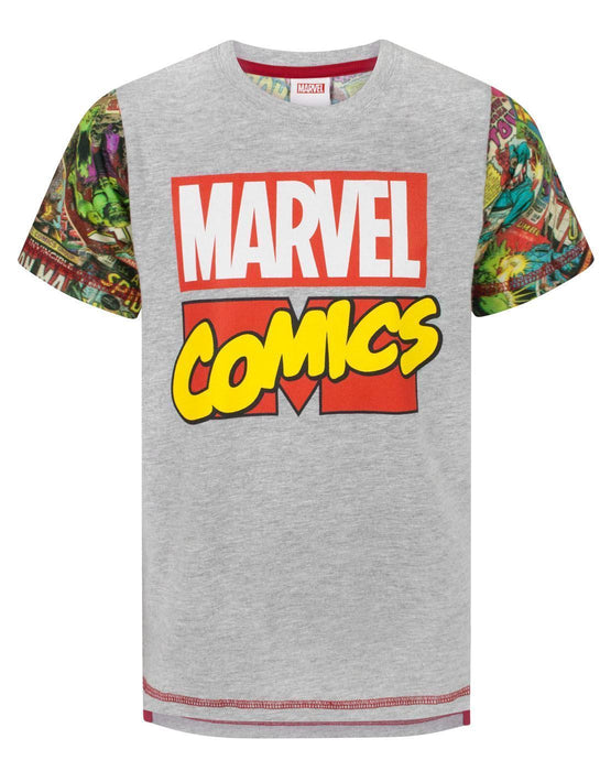 Marvel Comics Printed Sleeve Boy's T-Shirt