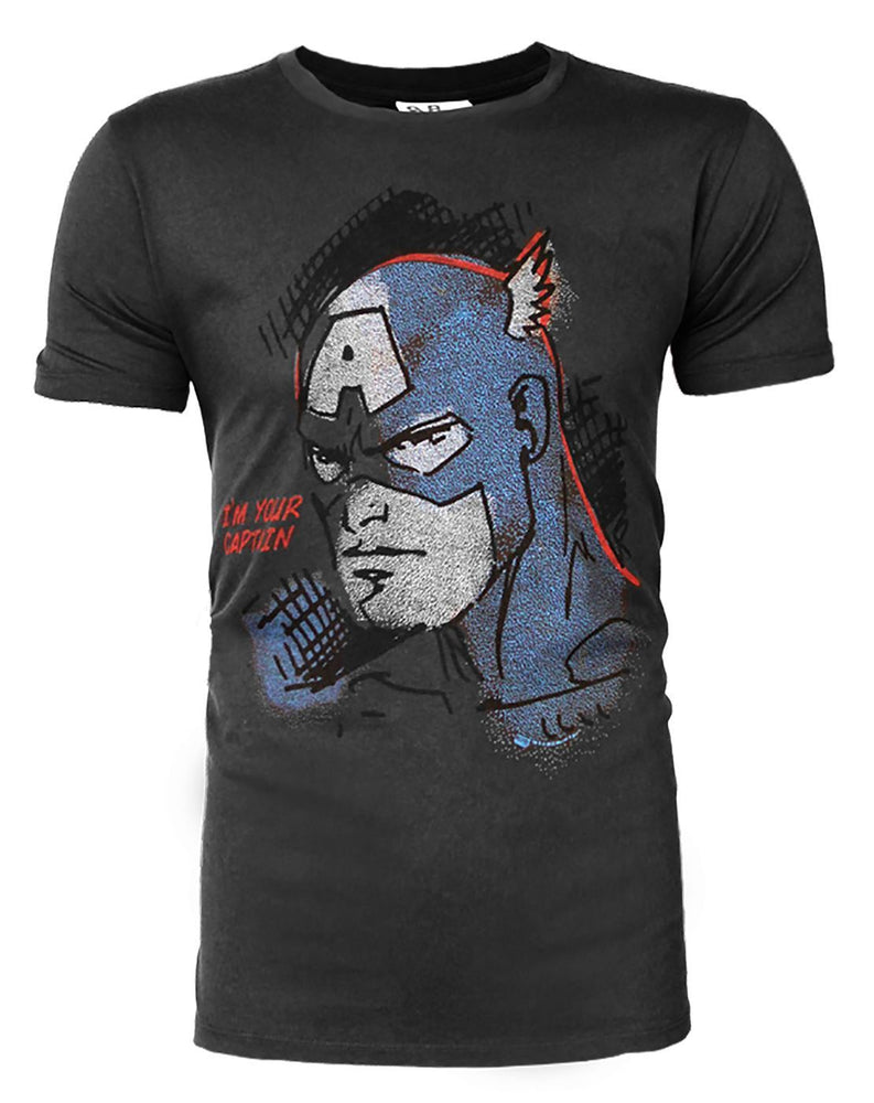 Junk Food Captain America I Am Your Captain Men's T-Shirt