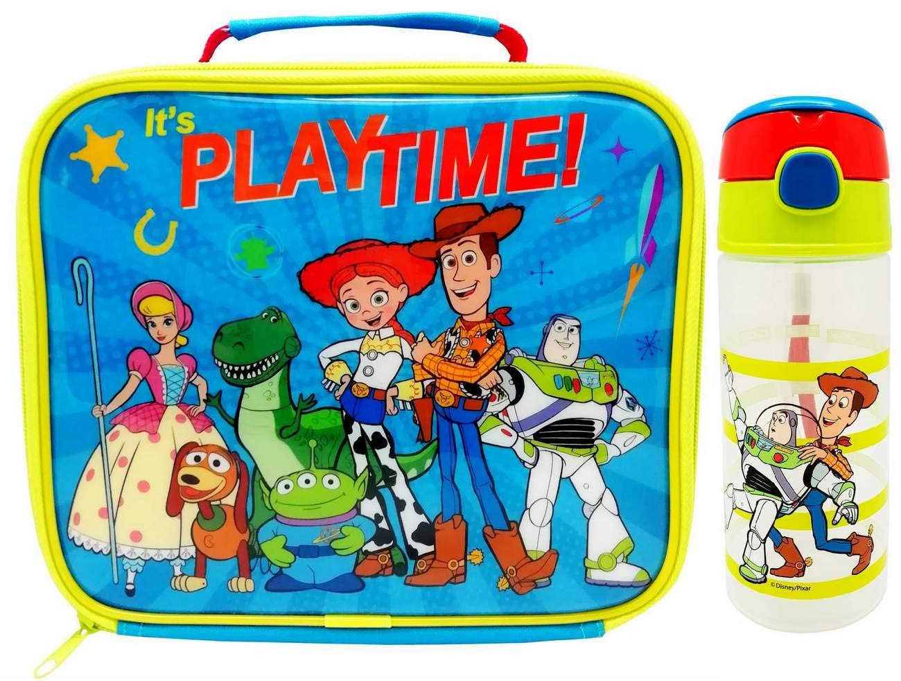 Disney Toy Story Playtime Lunchbox Bag and Water Bottle Bundle Set