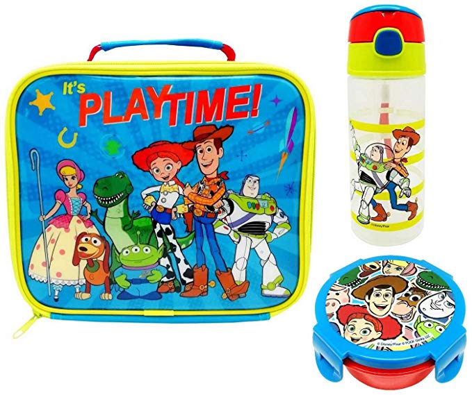 Disney Toy Story Playtime Lunchbox Bag and Water Bottle Bundle Set