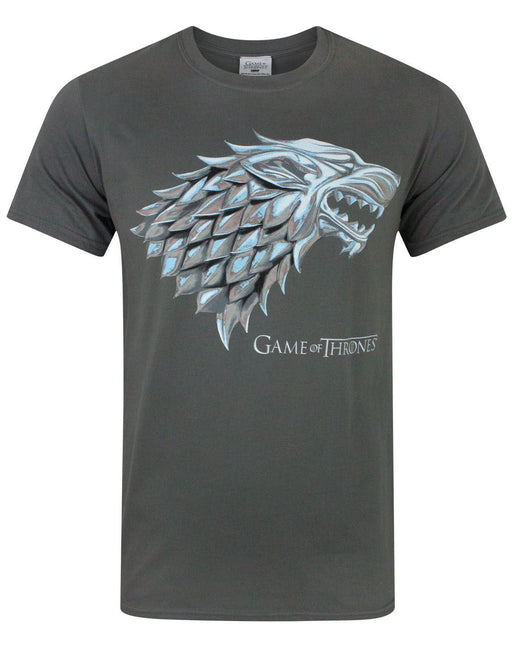 Game Of Thrones Metallic Stark Direwolf Men's T-Shirt