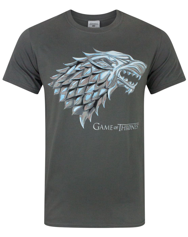 Game Of Thrones Metallic Stark Direwolf Men's T-Shirt