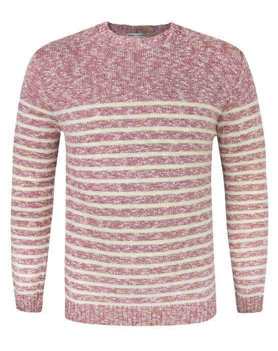 Common Sons Red Striped Knitted Jumper