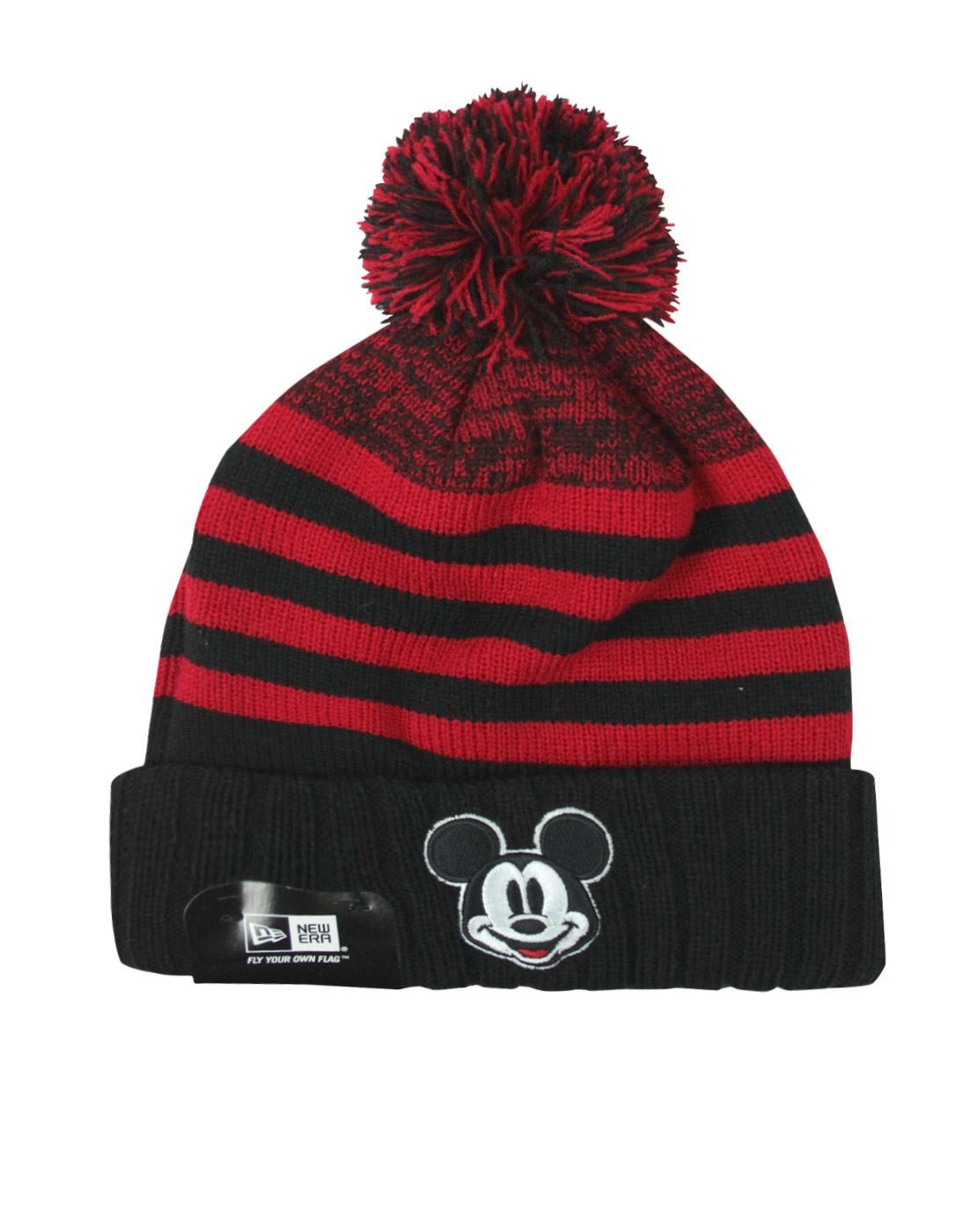 New Era Mickey Mouse Snowfall Striped Knit Hat — Vanilla Underground