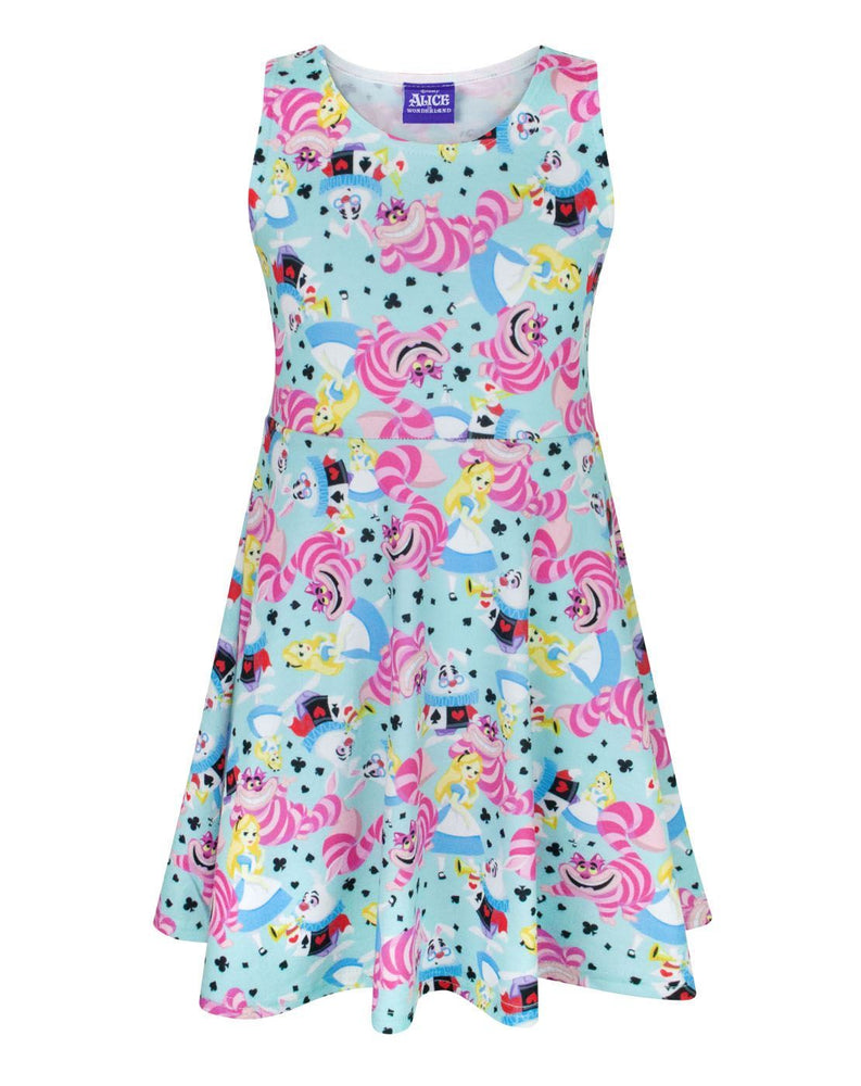 alice in wonderland skater dress Wonderland Alice Inspired Sleeveless Skater Dress Whimsical Princess Costume, Disneybounding, Cruise, Marathon, Halloween Look