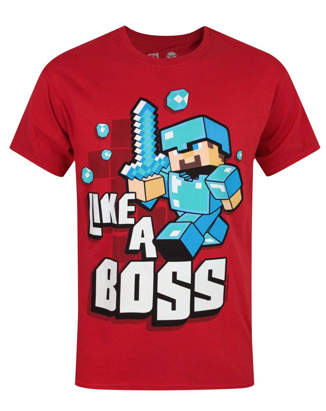 Minecraft shirt like a boss Clearance