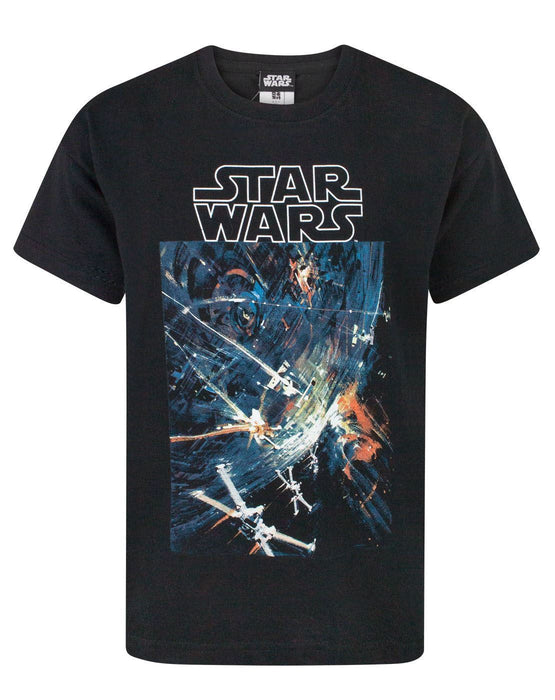 Star Wars Death Star Black Short Sleeve Boy's T-Shirt