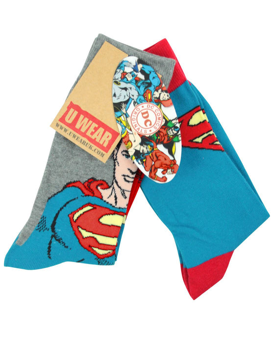 Superman 2 Pack Men's Socks