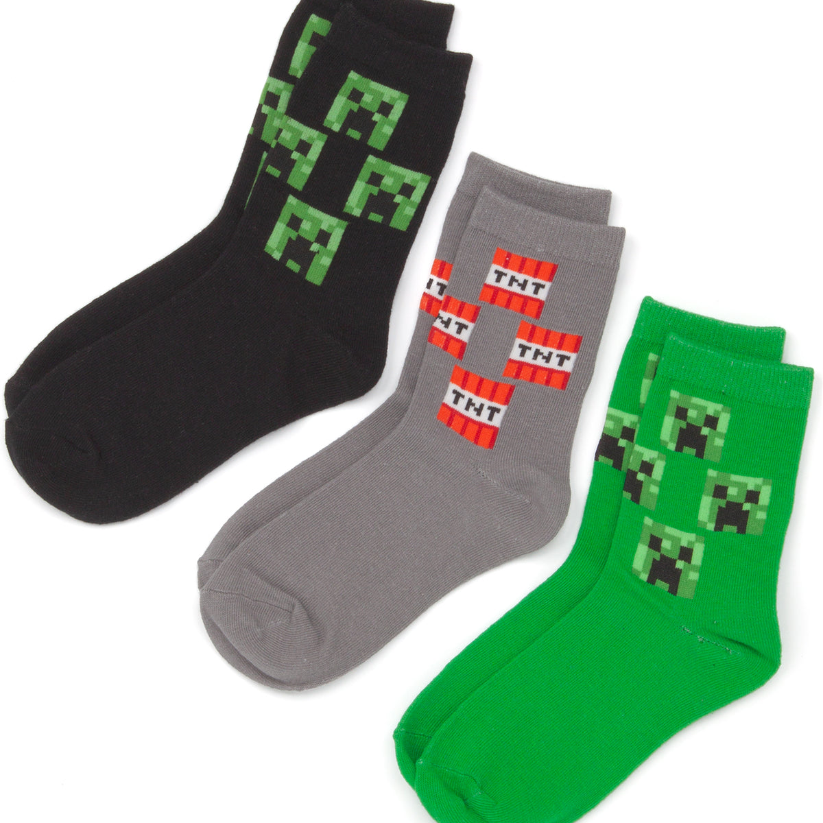 Calzini Minecraft Creeper A 3 Paia Per Uomo E Donna - Pratico Multipack In Blu, Verde E Rosa - Foto 5