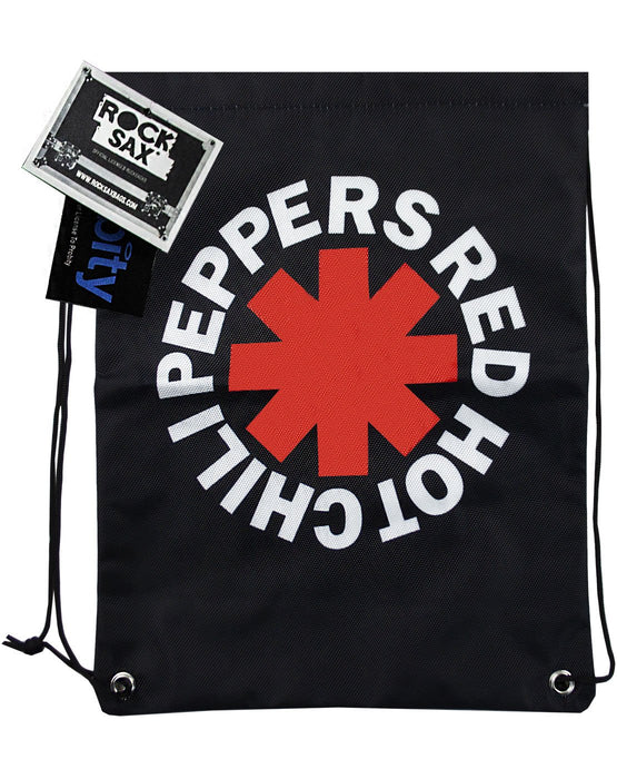 Rock Sax Red Hot Chili Peppers Asterisk Drawstring Bag