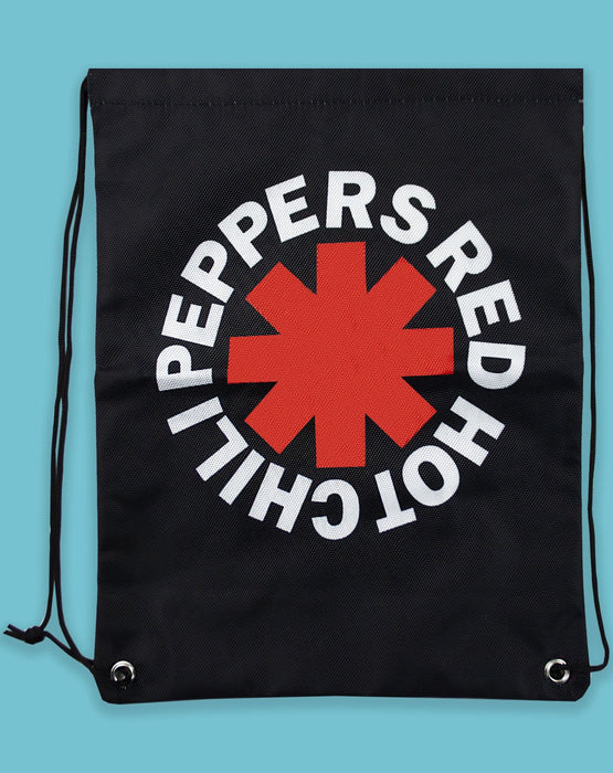 Rock Sax Red Hot Chili Peppers Asterisk Drawstring Bag