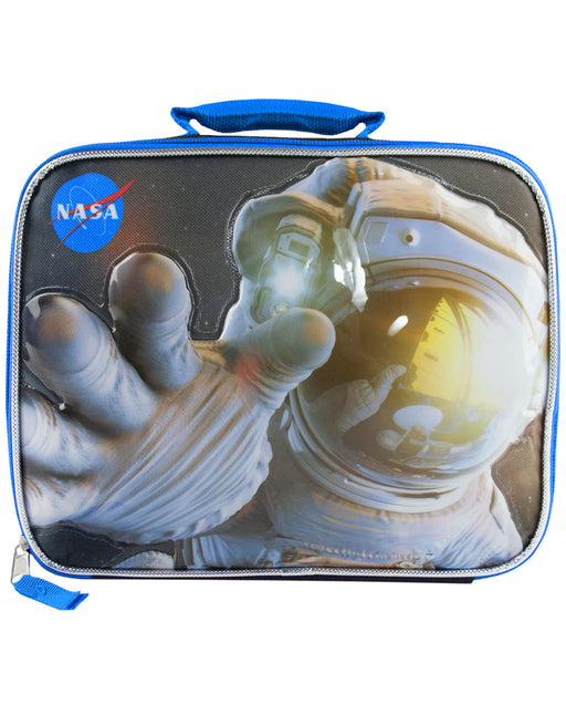 NASA Space station universe science tech educators web astronaut planets kids boys children's lunch box bag container school food sandwiches zip mixed materials multicoloured  