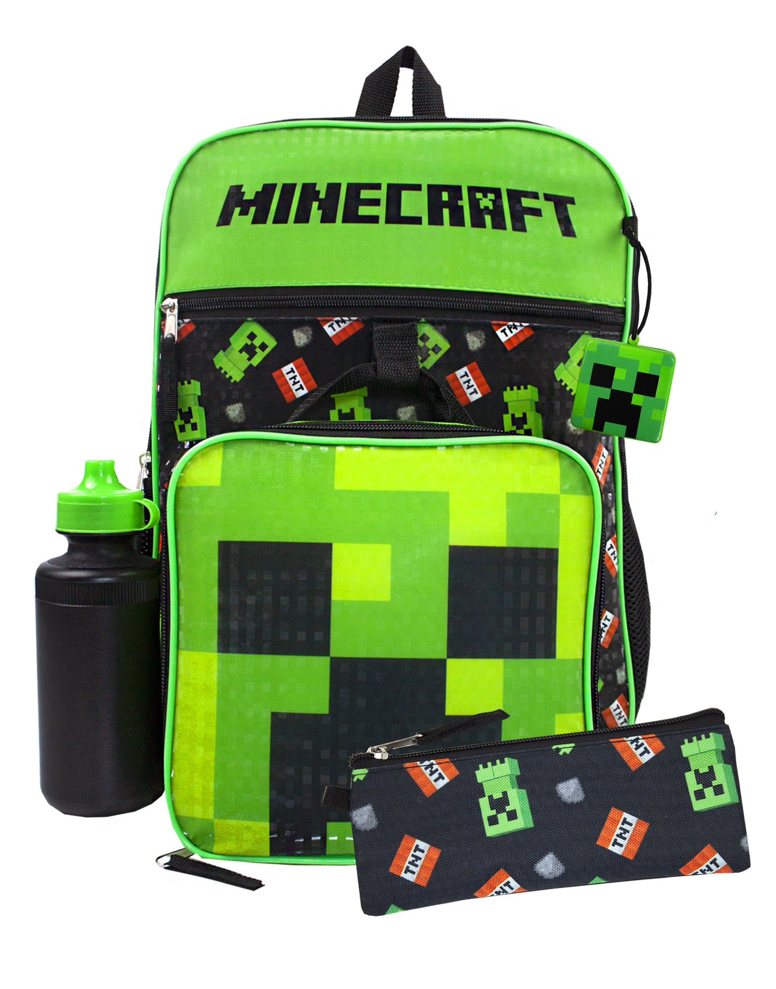 Minecraft Creeper & TNT 5 Piece Backpack Set — Vanilla Underground