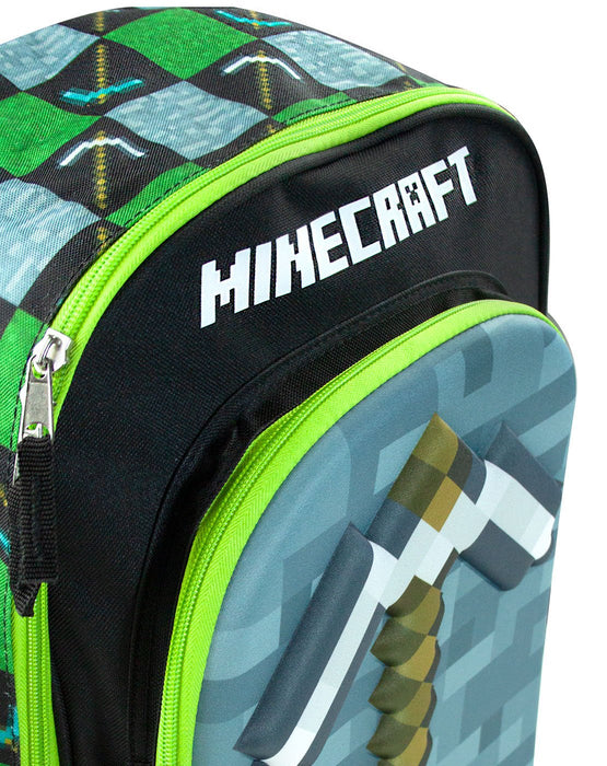Minecraft Moulded 3D Pickaxe Backpack School Bag Rucksack — Vanilla ...