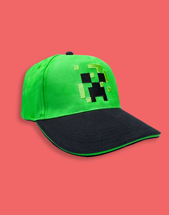 Minecraft Creeper Green Snapback Cap Minecraft Creeper Green Snapback Cap