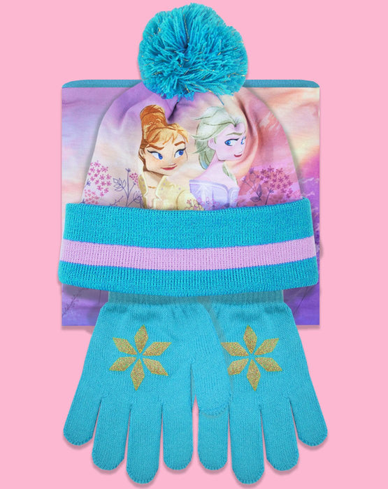 Disney Frozen 2 "Fearless By Nature" Hat, Snood And Glove Girl's Set 