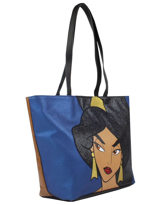 Danielle Nicole Disney Aladdin Rajah And Jasmine 2-in-1 Designer Tote Bag Handbag 