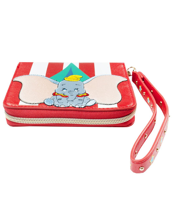 Danielle Nicole Disney Dumbo Red White Stripe Designer Wallet Clutch Wristlet  (One Size)