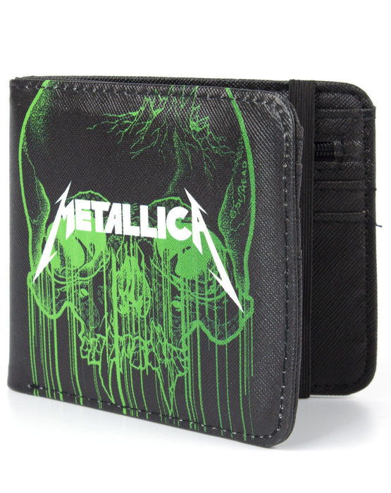 Rock Sax Metallica Skull Band Album Music Rock Heavy Metal Pop Wallet Money Holder Coins Notes Cards Official Band Merch Unisex Adults Unisex Kids Men's Women's Boys Girls 
