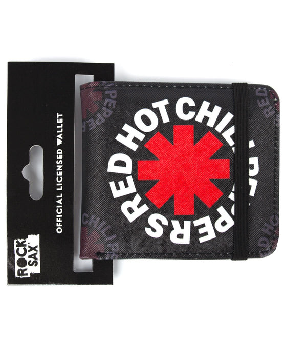 Rock Sax Red Hot Chilli Peppers Asterisk Logo Rock Band Music History Wallet Money Holder Coins Notes Cards Official Band Merch Unisex Adults Unisex Kids Men's Women's Boys Girls 
