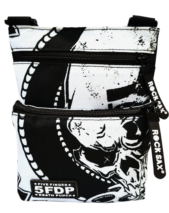 Rock Sax Five Finger Death Punch American Heavy Metal Band The Way of the Fist 2007 Album Artwork Bag Body Bag Essentials Carry Bag Luggage Merchandise Zip Up Unisex Adults Kids 