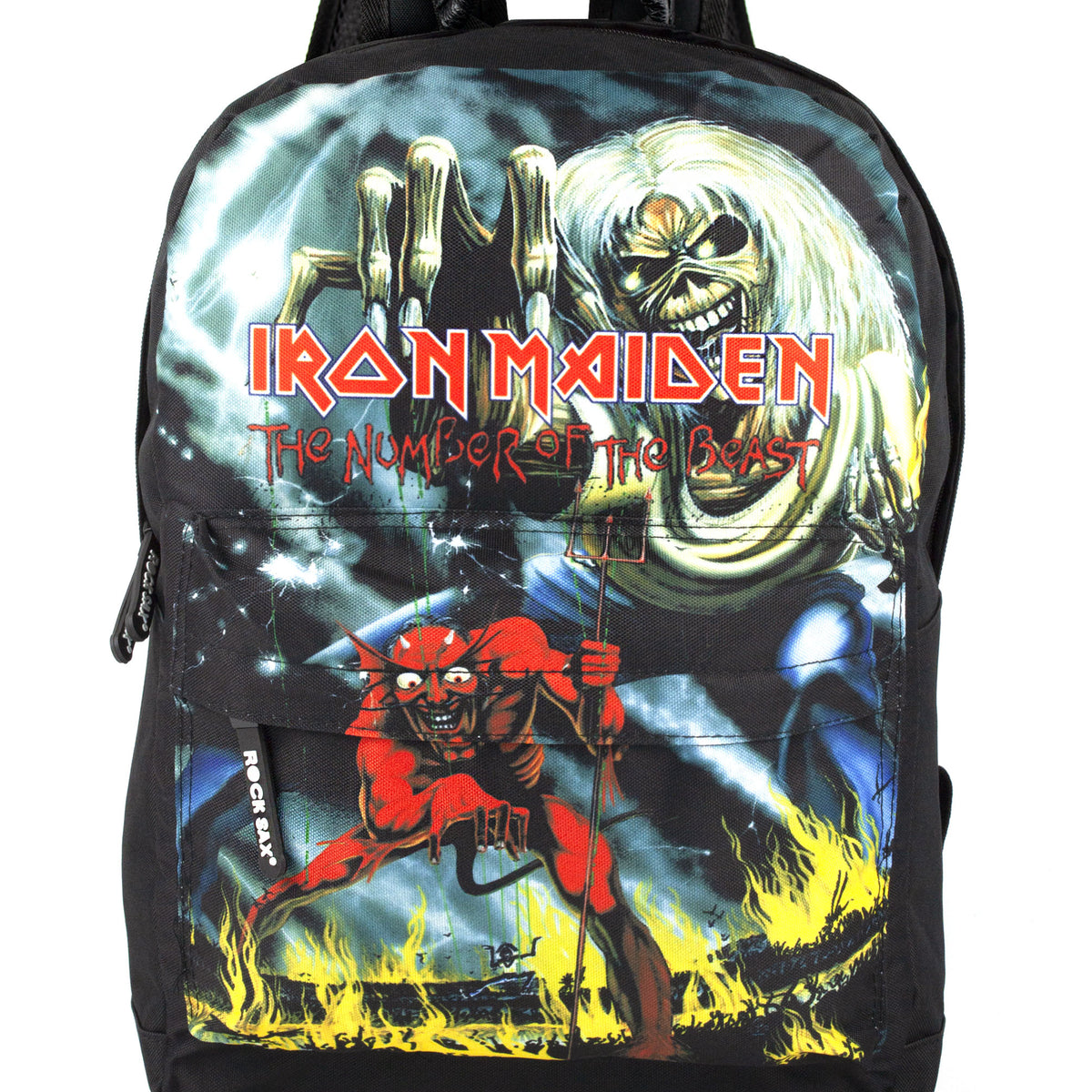 Rock Sax Iron Maiden Number Of The Beast Backpack — Vanilla