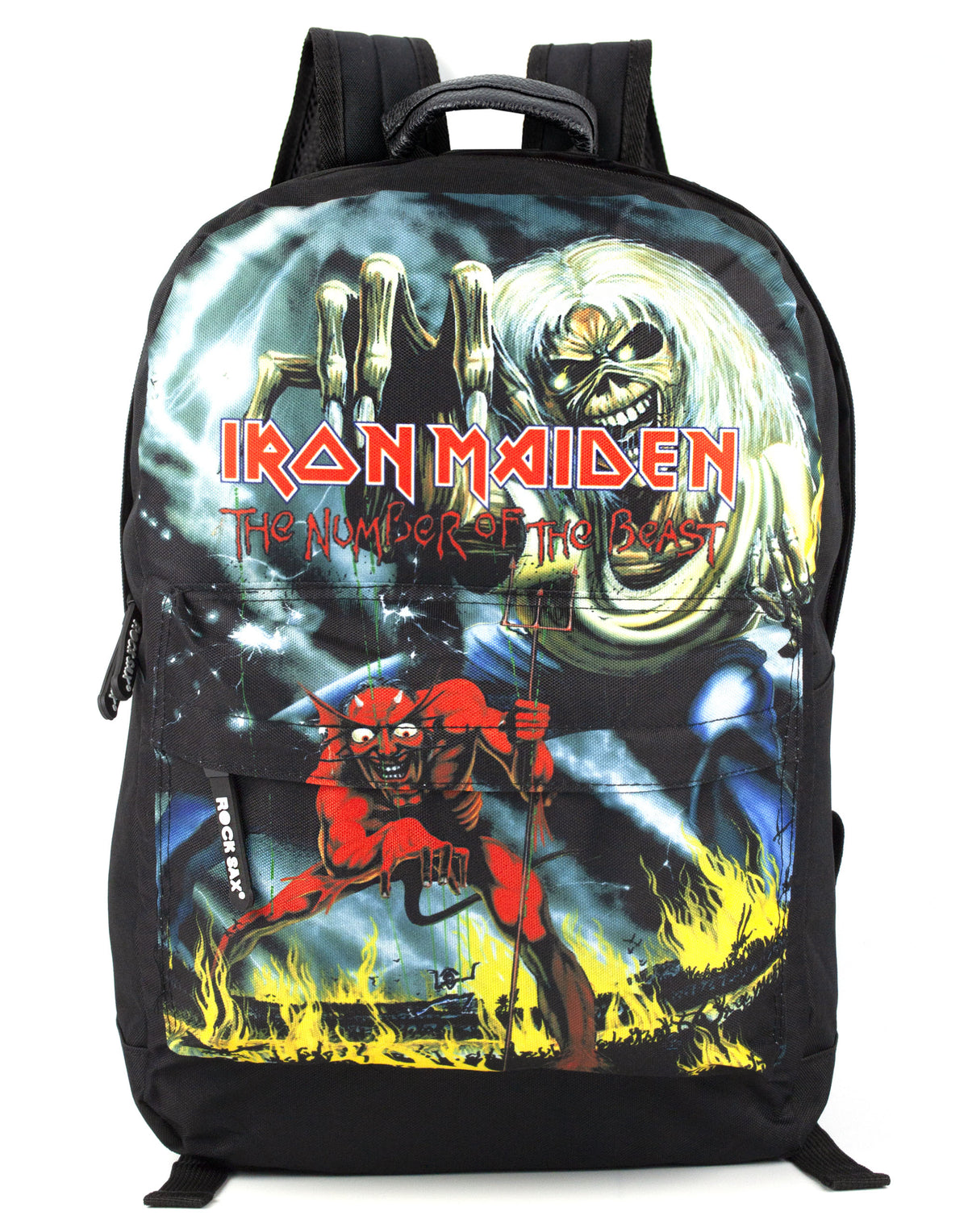 Rock Sax Iron Maiden Number Of The Beast Backpack — Vanilla