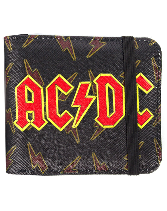 Rock Sax AC/DC Lightning Logo Print Wallet Official Band Merch ...