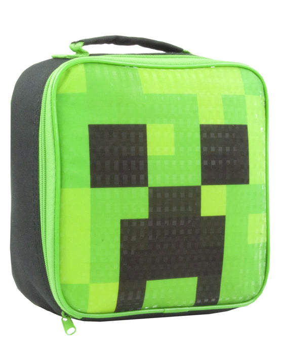 - Our Minecraft lunch bag features the much-loved villain, the Creeper in a pixelated design as seen in the video game. The Creeper lunch bag comes in a vibrant green and has a matching water bottle and a snack pot inside perfect for carrying all their lunch time essentials.