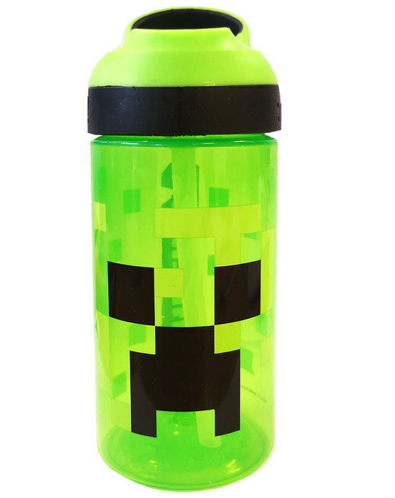 Minecraft Creeper Face Lunch Bag Set (Lunch Bag, Water bottle, Snack Pot) (One Size)
