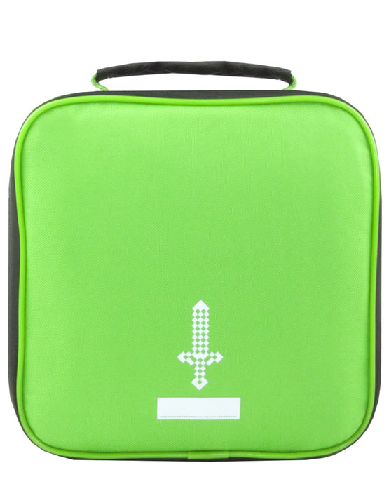 Minecraft Green Creeper Face Kids/Boys Lunch Bag/Food Container