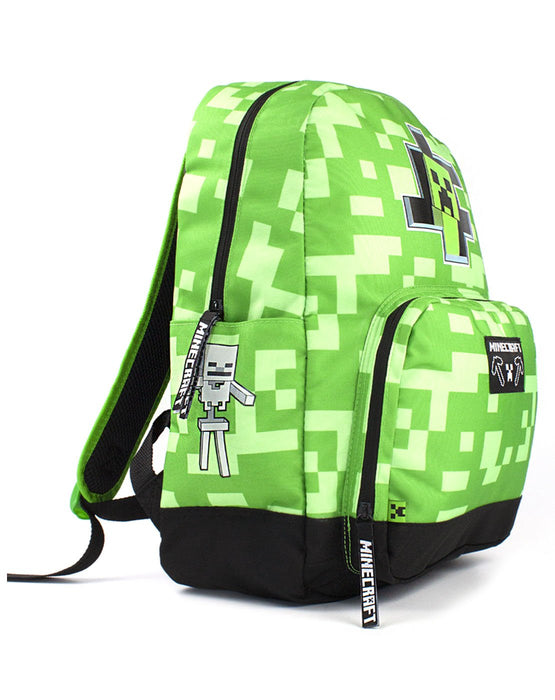 Minecraft Creeper Inside Kids School Backpack - Green